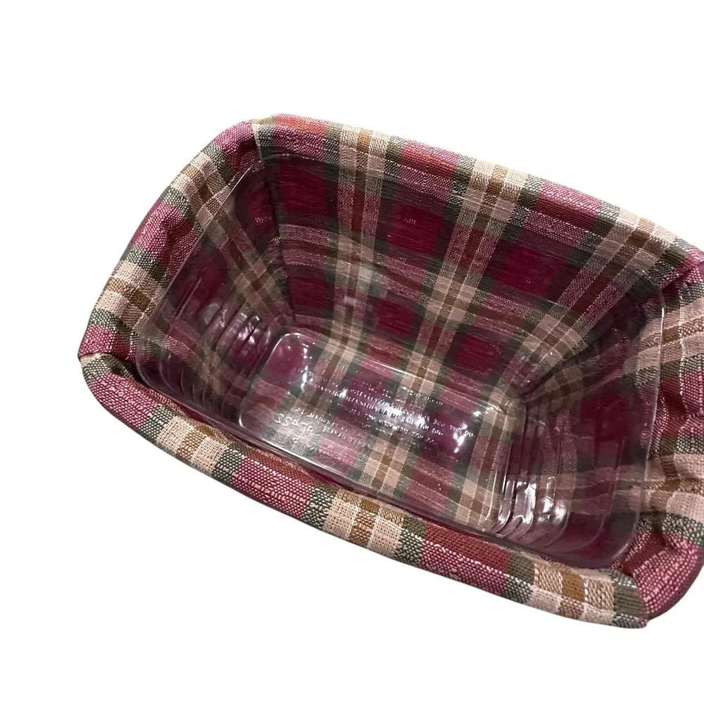 Longaberger Large Recipe Basket 1999 , Protector, Orchard Park Plaid Liner